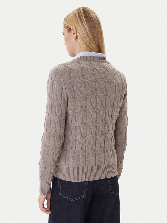 Tommy Hilfiger Tommy Hilfiger Pulover WW0WW43586 Bež Regular Fit