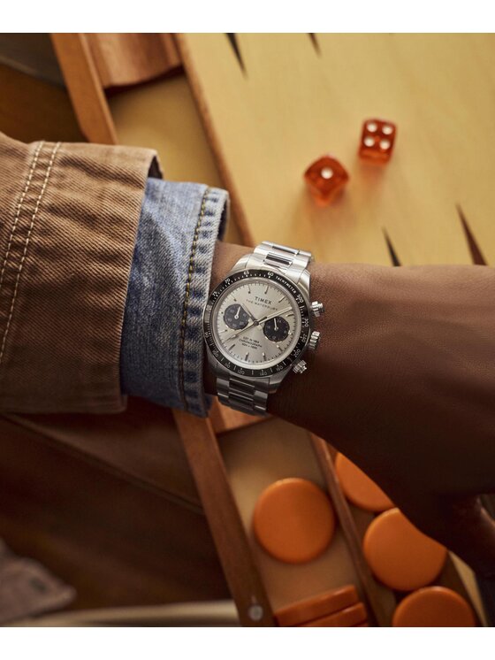 Timex Timex Zegarek TW2Y70500 Srebrny