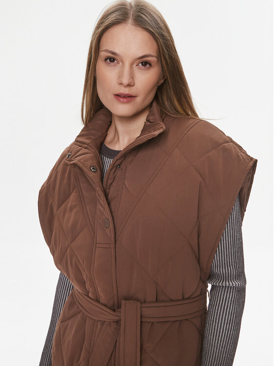 Fransa Fransa Brezrokavnik 20612130 Rjava Regular Fit
