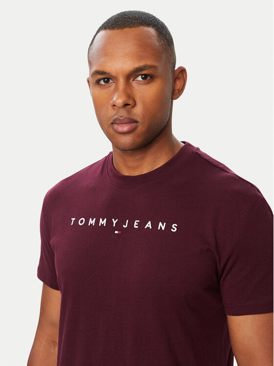 Tommy Jeans Tommy Jeans Тишърт Linear Logo DM0DM20744 Виолетов Regular Fit