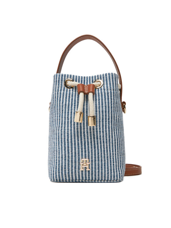 Tommy Hilfiger Tommy Hilfiger Käekott Th Premium Beach Le Bucket AW0AW17215 Sinine