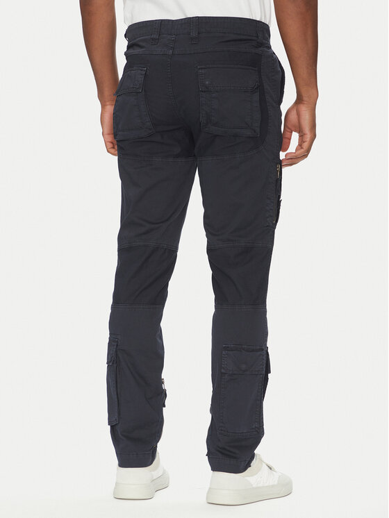 Aeronautica Militare Aeronautica Militare Medžiaginės kelnės 251PA1387CT1493 Tamsiai mėlyna Regular Fit