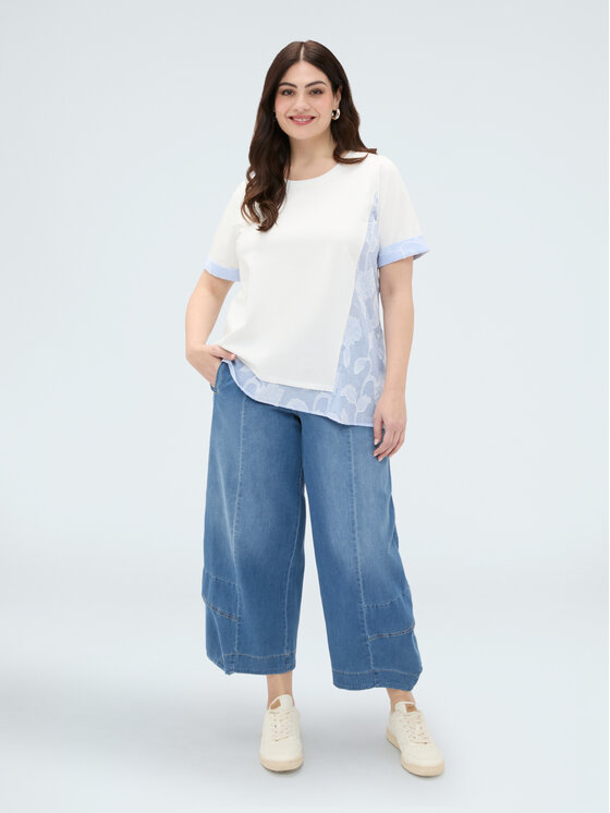 Fiorella Rubino Fiorella Rubino T-Shirt G0A1L009137N011 Biały Regular Fit