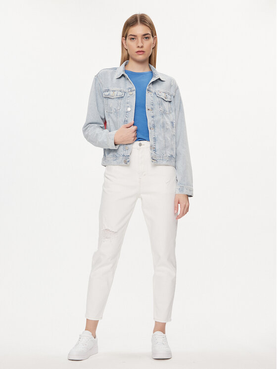 Tommy Jeans Tommy Jeans Jeansjacke Flag DW0DW18331 Blau Regular Fit