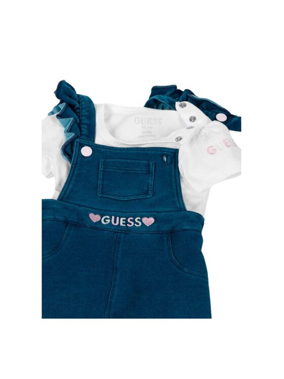 Guess Kids Guess Kids Completo T-shirt e salopette Completo bimba Blu
