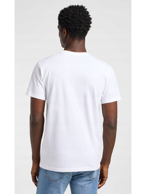 Lee Lee T-Shirt Logo Tee Biały Regular Fit