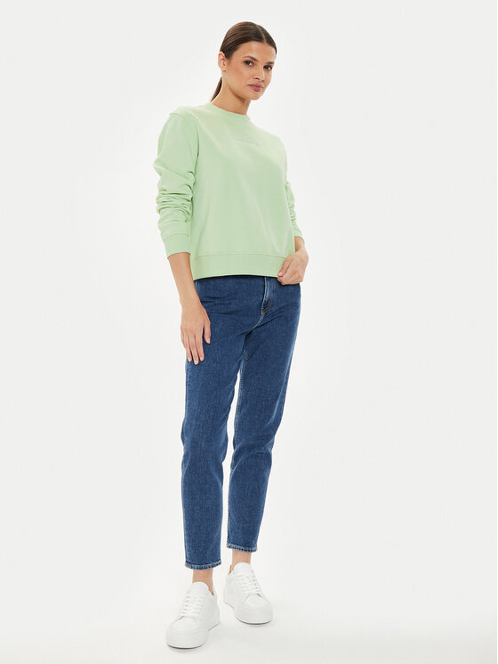 Calvin Klein Jeans Calvin Klein Jeans Bluza Institutional J20J222548 Zielony Regular Fit