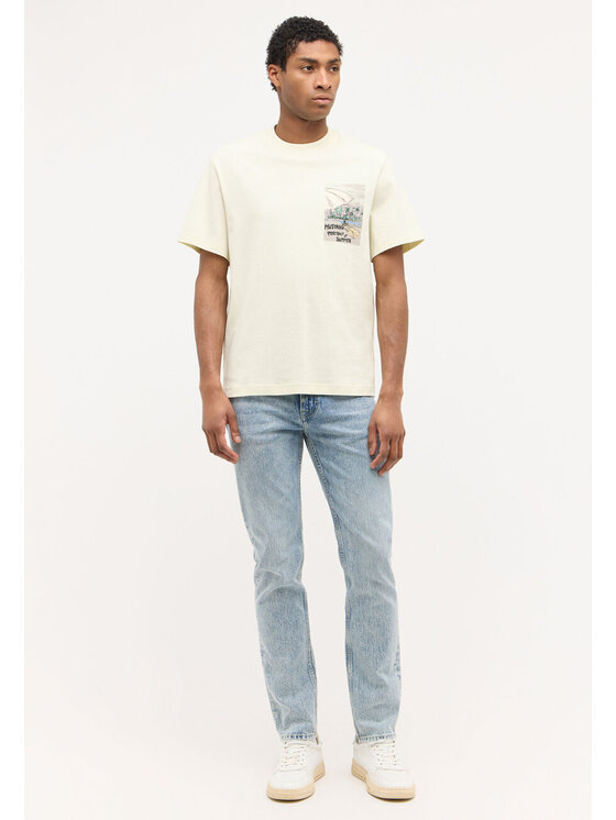 Mustang Mustang T-shirt AUSTIN Beige Regular Fit