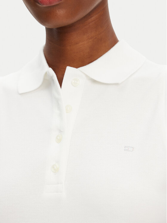 Tommy Hilfiger Tommy Hilfiger Bluză 1985 WW0WW46790 Alb Slim Fit