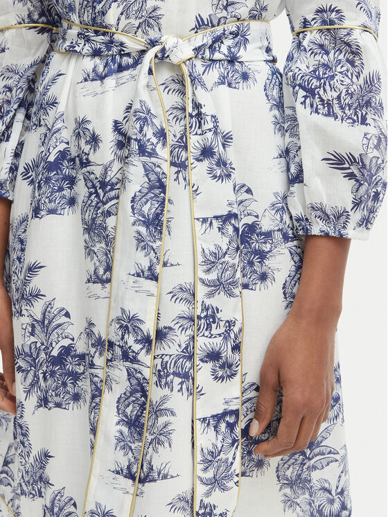 Iconique Iconique Φόρεμα καλοκαιρινό IC25-078 Λευκό Relaxed Fit