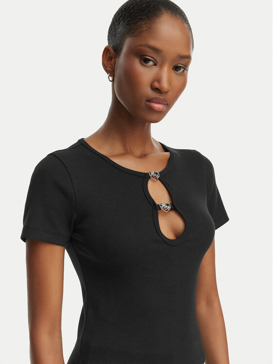 HUGO HUGO Tricou Diheart 50562071 Negru Slim Fit