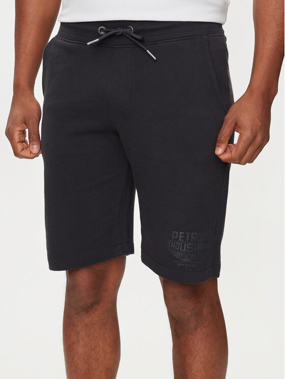 Petrol Industries Pantaloni scurți sport M-1040-SHO506 Negru Regular Fit