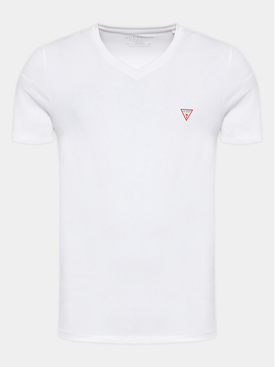 Guess Guess Tričko M2YI37 I3Z14 Biela Slim Fit