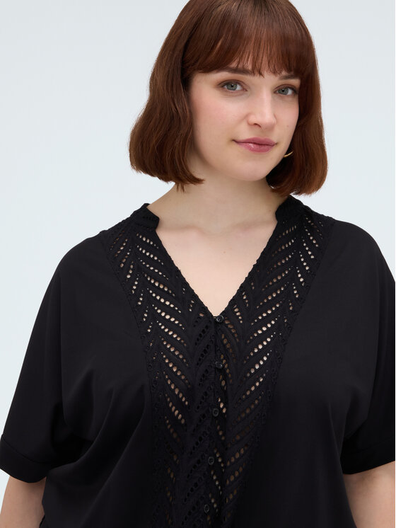 Fiorella Rubino Fiorella Rubino Koszula 5011L000174N0Z3 Czarny Boxy Fit