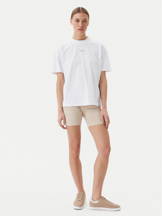 Calvin Klein Jeans Calvin Klein Jeans Póló Placed Institutional J20J225539 Fehér Relaxed Fit