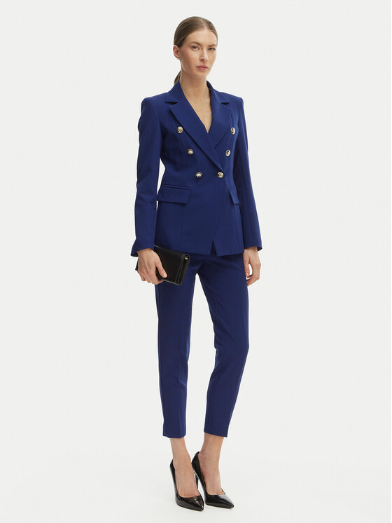 Maryley Maryley Pantaloni din material 26EB52Z/43FR Bleumarin Regular Fit