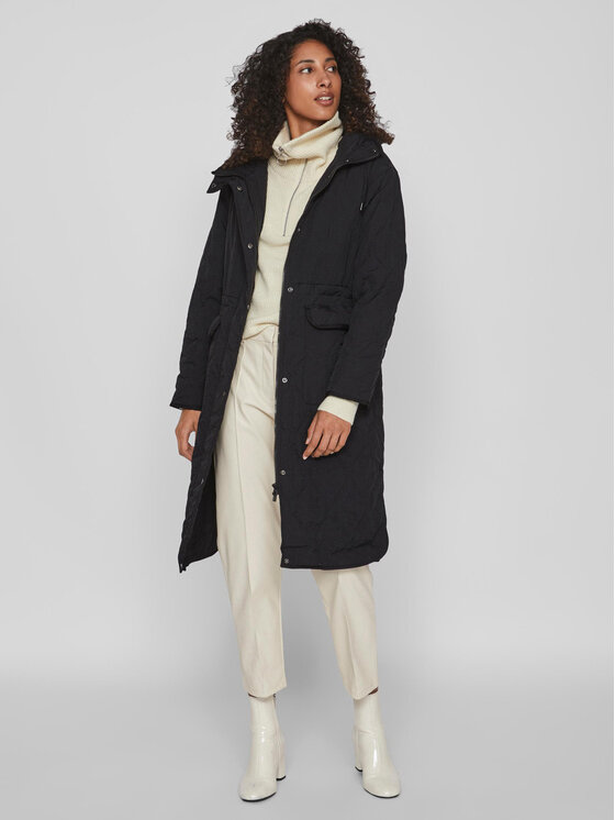 Vila Vila Cappotto di transizione Vipura 14088065 Nero Regular Fit