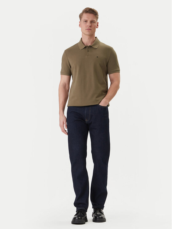 Calvin Klein Jeans Calvin Klein Jeans Polokošeľa LV040EM269 Kaki Regular Fit
