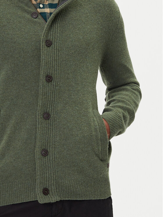 Barbour Barbour Kardigan Essential MKN0731OL51 Zielony Regular Fit