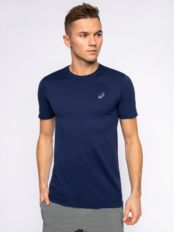 Asics Asics Techniniai marškinėliai Tokyo Seamless 2011A789 Tamsiai mėlyna Slim Fit