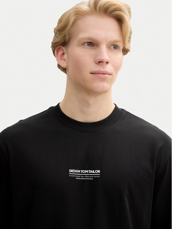 Tom Tailor Denim Tom Tailor Denim T-shirt 1045021 Nero Relaxed Fit