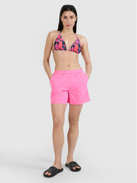 4F 4F Szorty materiałowe BEACHWEAR BASIC Różowy Regular Fit