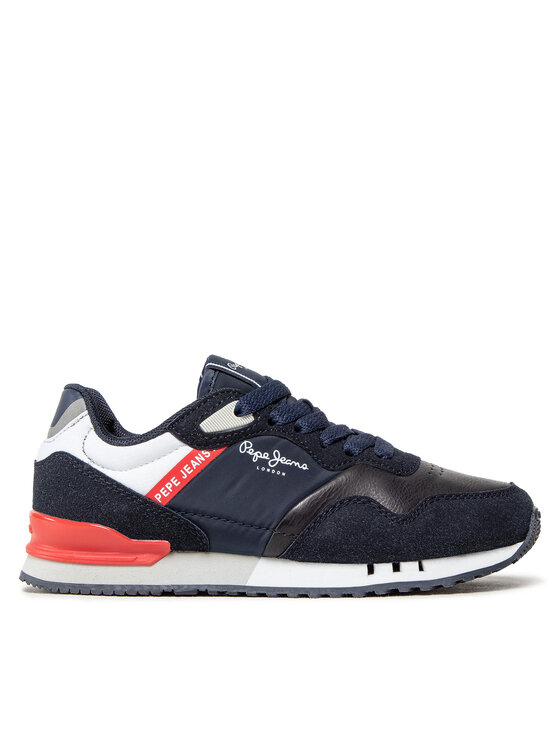 Pepe Jeans Sneakersy London One Cover B PBS30538 Tmavomodrá
