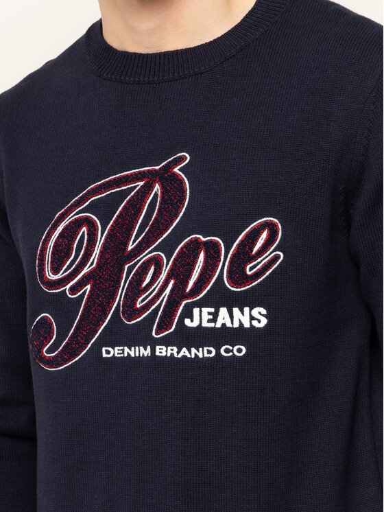 Pepe Jeans Pepe Jeans Sweter Gabriel PM701973 Granatowy Regular Fit