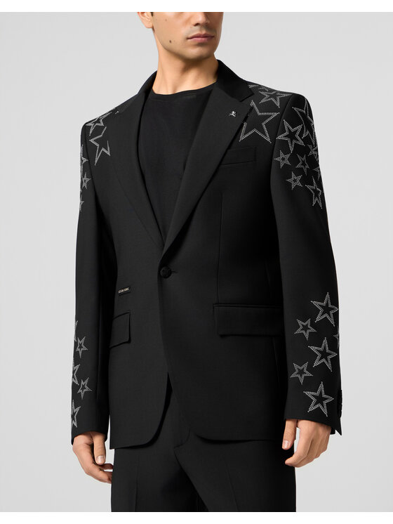PHILIPP PLEIN PHILIPP PLEIN Marynarka 29061 Czarny Regular Fit