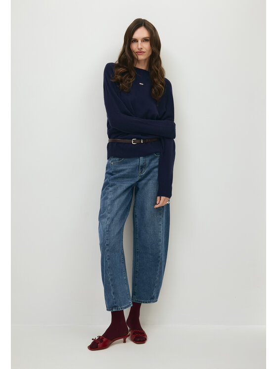 BIZUU BIZUU Kardigan WOOL WOOL SWEATER Niebieski Standard Fit