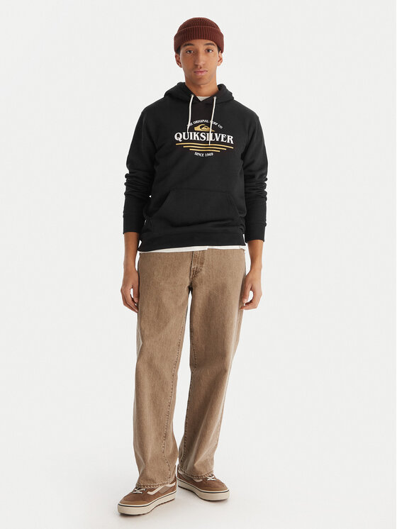Quiksilver Quiksilver Pulóver Screen Fleece Classic EQYFT05137 Fekete Regular Fit