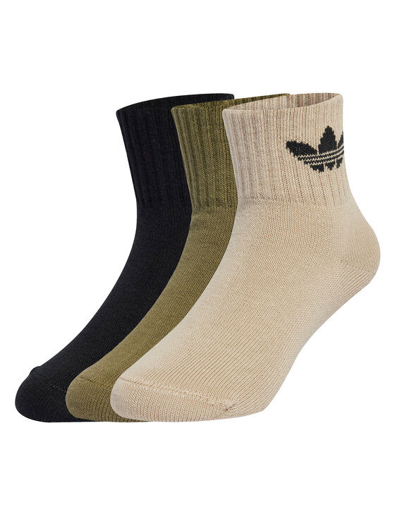 adidas Zestaw 3 par wysokich skarpet dziecięcych JW2934 Kolorowy