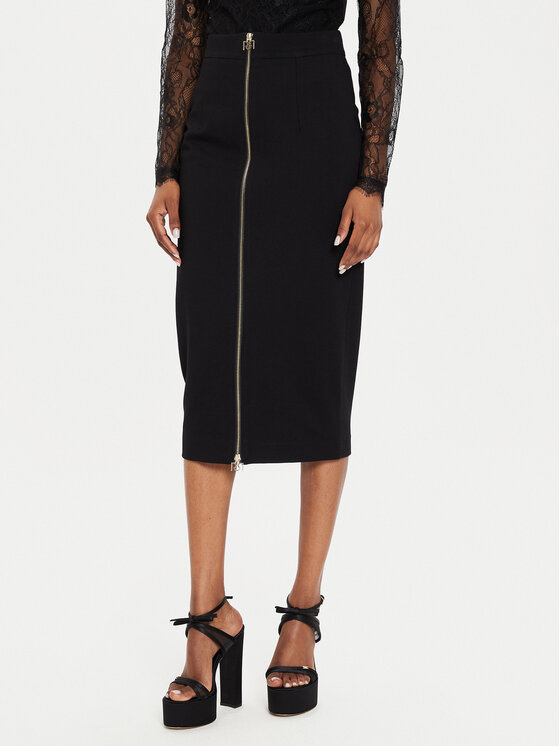 Rinascimento Rinascimento Fustă tip creion CFC0119884003 Negru Slim Fit