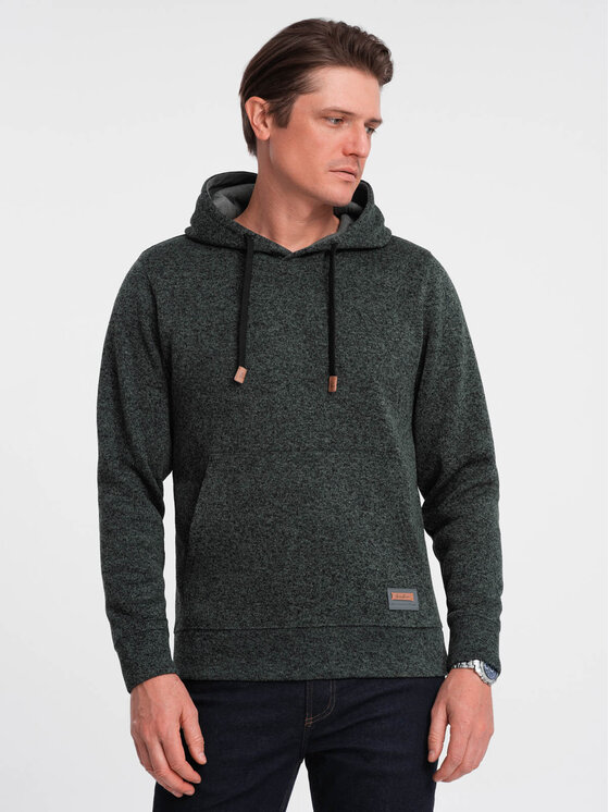 Ombre Ombre Mikina OM-SSNZ-0147 Zelená Classic Fit