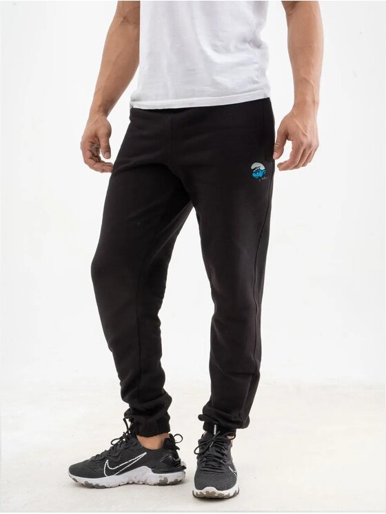 Smerfy Smerfy Spodnie dresowe Spodnie Dresowe Męskie Czarne Smerfy Maruda XL Czarny Regular Fit