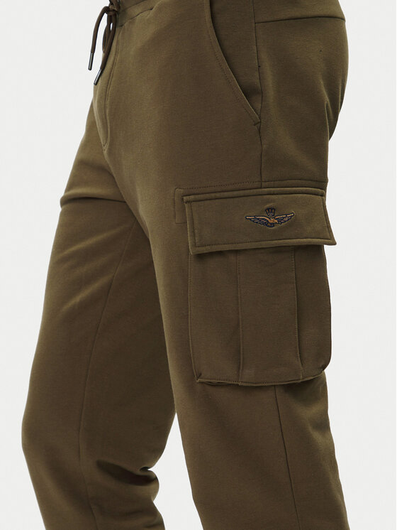 Aeronautica Militare Aeronautica Militare Pantaloni trening 252PF1010UF00662 Verde Regular Fit