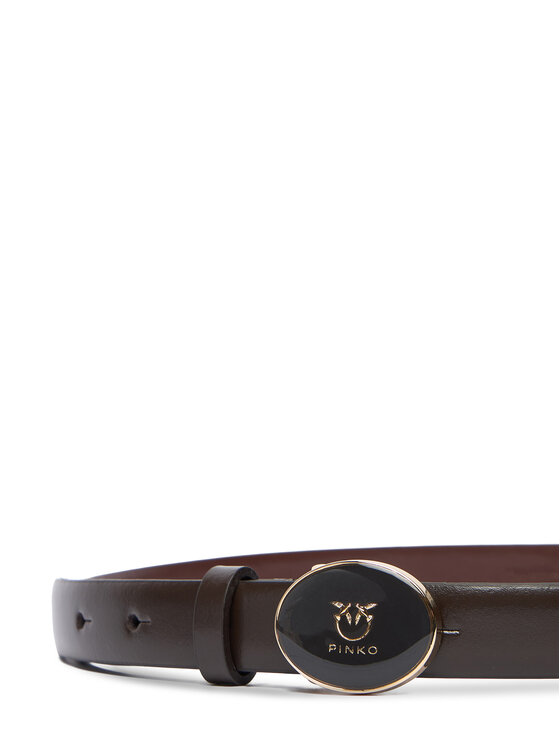 PINKO PINKO Жіночий ремінь Round Enamel H2 Belt 20252 PLT01 105466.A2QL Коричневий