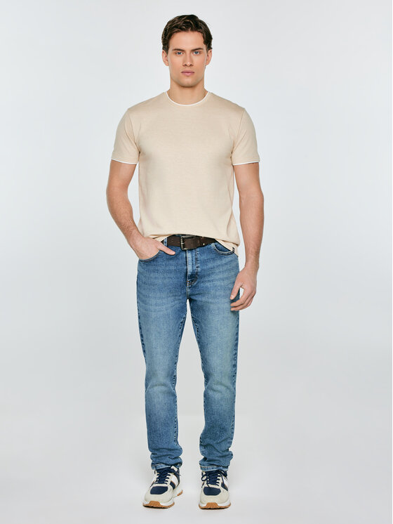 BIG STAR BIG STAR T-Shirt FREDRISER Beżowy Basic Fit