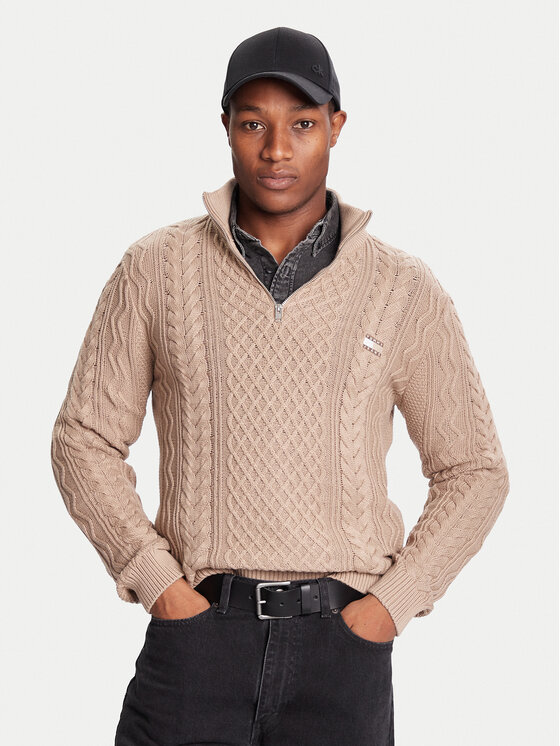 Tommy Jeans Tommy Jeans Пуловер DM0DM22103 Кафяв Regular Fit