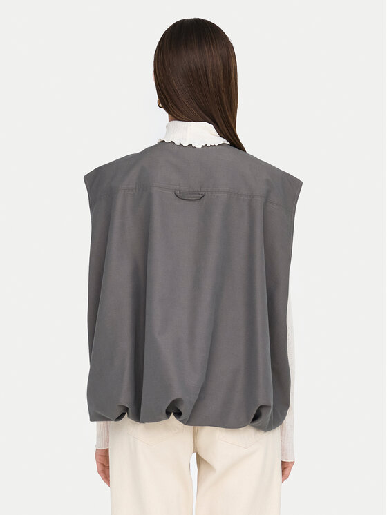 ONLY ONLY Αμάνικο Μπουφάν Mary 15338137 Γκρι Loose Fit