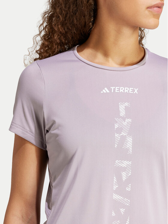 adidas adidas Тениска от техническо трико Terrex Agravic Trail IP4821 Виолетов Regular Fit