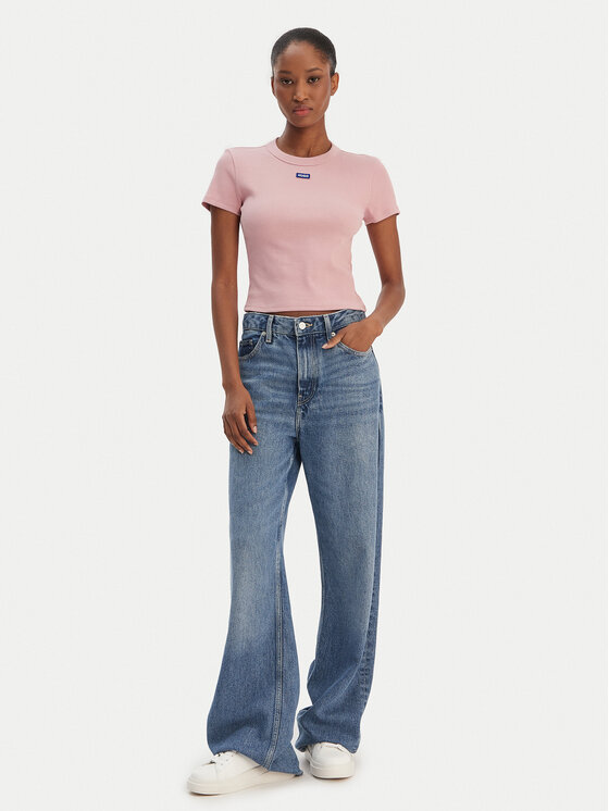 HUGO HUGO T-Shirt Baby 50510749 Różowy Slim Fit