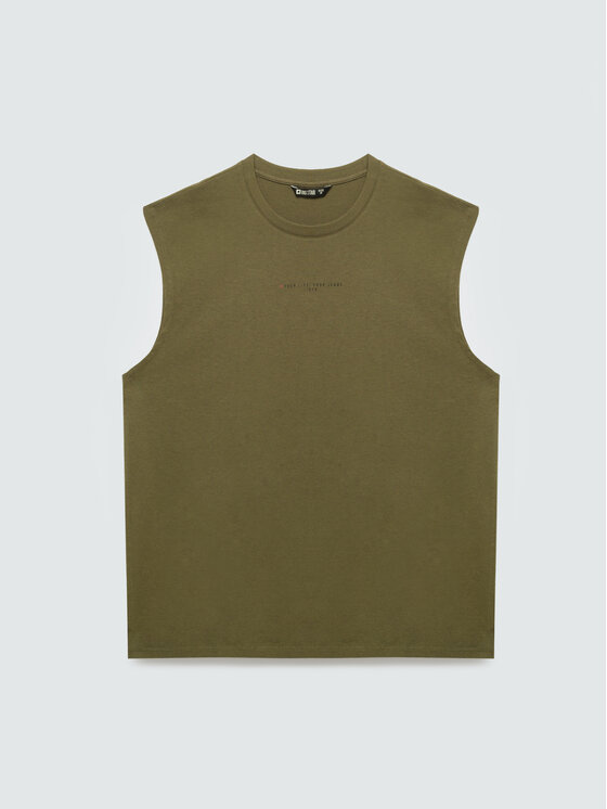 BIG STAR BIG STAR Tank top IRRER Zielony Comfort Fit