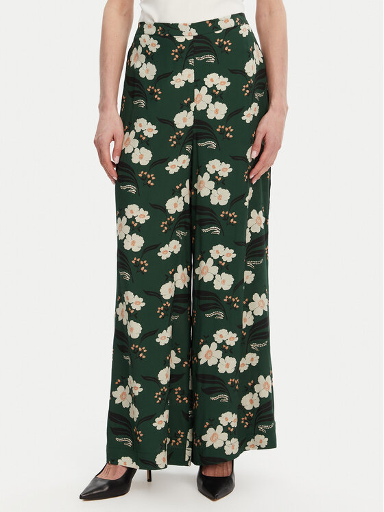French Connection Pantaloni palazzo 74YBJ Verde Regular Fit, taglia : L