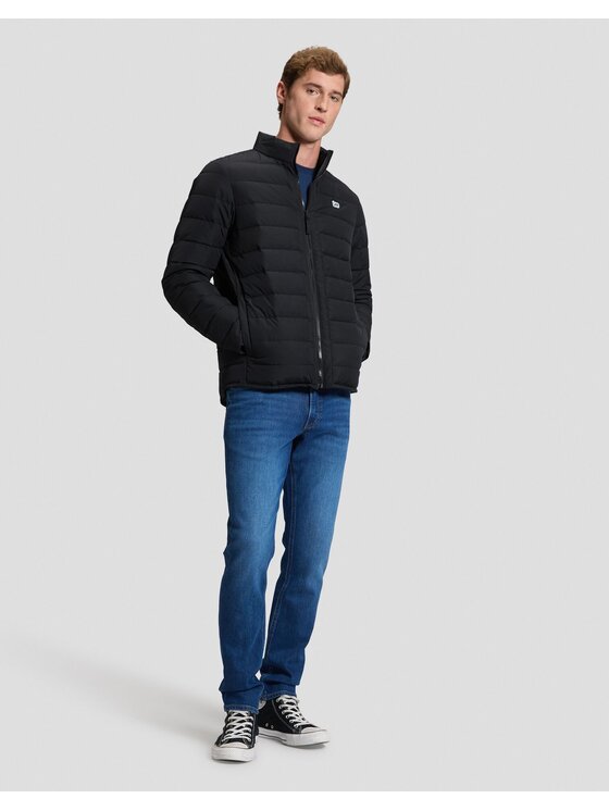 Lee Lee Kurtka puchowa STAND COLLAR PUFFER Czarny Regular Fit
