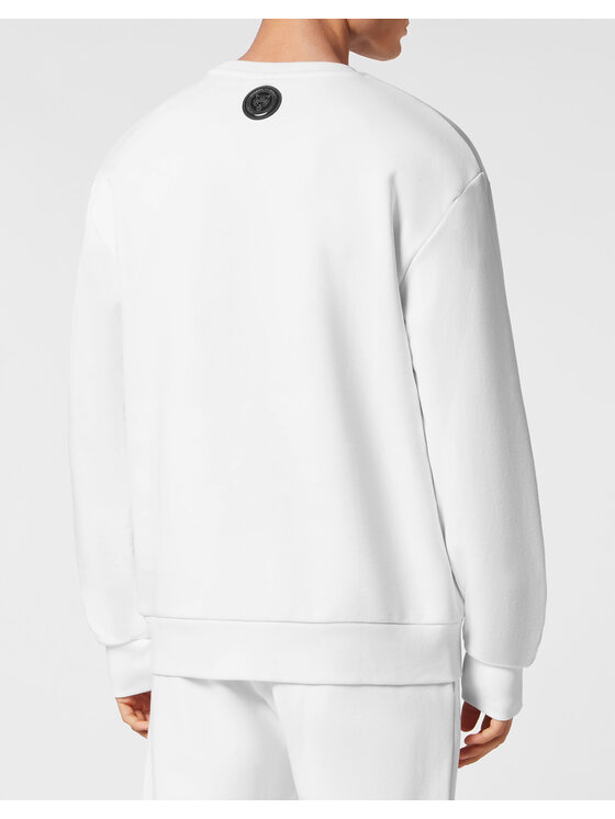 Plein Sport Plein Sport Longsleeve 13089 Biały Regular Fit