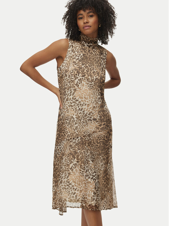 Vero Moda Vero Moda Letné šaty Smilla 10345453 Béžová Regular Fit