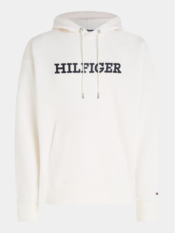 Tommy Hilfiger Felpa Monotype Embro MW0MW33062 Bianco Regular Fit Modivo