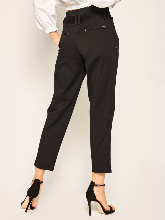 Calvin Klein Calvin Klein Spodnie materiałowe Paper Bag K20K201882 Czarny Regular Fit