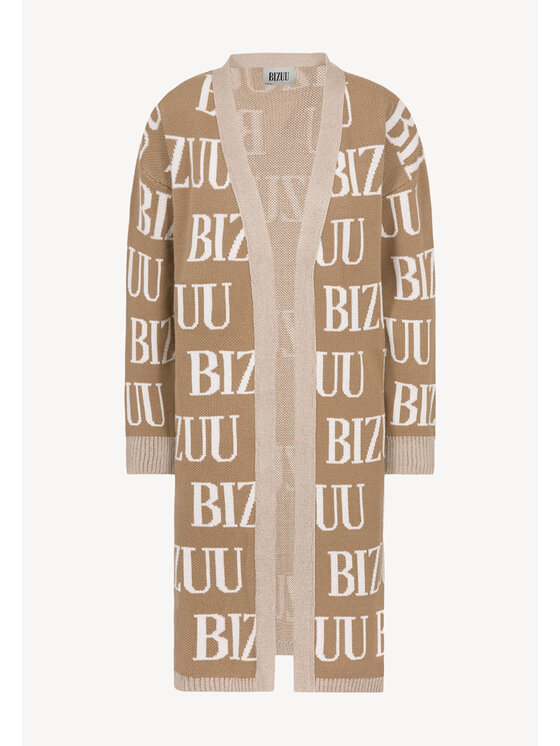 BIZUU BIZUU Kardigan CHIOS Beżowy Standard Fit